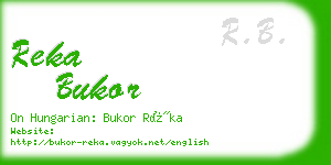 reka bukor business card